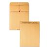 Brown Recycled Kraft String & Button Interoffice Envelope, 10 x 13, 100/Carton