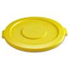 Round Flat Top Lid, for 32-Gallon Round Brute Containers, 22 1/4", dia., Yellow