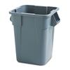 Brute Container, Square, Polyethylene, 40gal, Gray