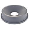 Round Brute Funnel Top Receptacle, 22 3/8 x 5, Gray