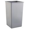 Untouchable Waste Container, Square, Plastic, 50gal, Gray