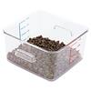 SpaceSaver Square Containers, 4 qt, 8-4/5" W x 8-3/4" D x 4-3/4" H, Clear