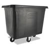 MDPE 102.9 gal Basket Truck with Wheels/Casters, Rectangular, 31" W x 43 3/4" D x 37" H, Black