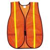 Polyester Mesh Safety Vest, 3/4in Lime Green Stripe, 12/CT