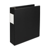  Clean Touch™ 3 Ring Binder Protected by Antimicrobial Additive, Reference Binder with Label Holder, 2 Inch Locking D-Rings, Black