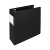  Clean Touch™ 3 Ring Binder Protected by Antimicrobial Additive, Reference Binder with Label Holder, 3 Inch Locking D-Rings, Black