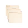 Antimicrobial One-Ply File Folders, 1/3 Cut Top Tab, Letter, Manila, 100/Box