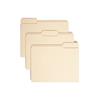 100% Recycled File Folders, 1/3 Cut, One-Ply Top Tab, Letter, Manila, 100/BX