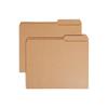 Kraft File Folders, 2/5 Cut Right, Reinforced Top Tab, Letter, Kraft, 100/Box
