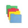SuperTab Colored File Folders, 1/3 Cut, Letter, Assorted, 100/Box