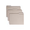 File Folders, 1/3 Cut Top Tab, Letter, Gray, 100/Box