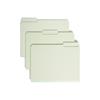 Recycled Folder, Two Inch Expansion, 1/3 Top Tab, Letter, Gray Green, 25/Box