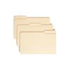 100% Recycled File Folders, 1/3 Cut, One-Ply Top Tab, Legal, Manila, 100/Box