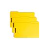 Folders, Two Fasteners, 1/3 Cut Assorted, Top Tab, Legal, Yellow, 50/Box