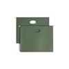 3 1/2 Inch Hanging File Pockets with Sides, Letter, Standard Green, 10/Box