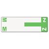Alpha-Z Color-Coded First Letter Name Labels, M & Z, Light Green, 100/Pack