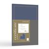 Foil Enhanced Certificate Holder, 105 lb, 9.5” x 12”, Navy, Gold Border, 5 Count/Pack