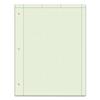 3-Hole Punched Engineering Computation Pad, Margin Ruled, 8.5" x 11", Green Paper, 100 Sheets