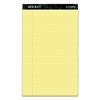 Docket Perforated Pads, Legal Ruled, 8.5" x 14, Canary Yellow Paper, 50 Sheets/Pad, 12 Pads
