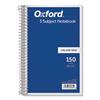 Coil-Lock Wirebound Notebooks, College/Medium, 9-1/2 x 6, White, 150 Sheets