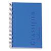 Classified Colors Notebook, Narrow Ruled, 5.5" x 8.5", White Paper, Blue Cover, 100 Sheets