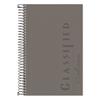 Classified Colors Notebook, Narrow Ruled, 5.5" x 8.5", White Paper, Graphite Cover, 100 Sheets