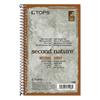 Second Nature Subject Wirebound Notebook, Narrow Ruled, 5" x 8", White Paper, Gray/Brown Cover, 80 Sheets