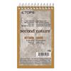 Second Nature Subject Wirebound Notebook, Narrow, 3 x 5, White, 50 Sheets