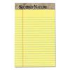 Second Nature Recycled Pads, Junior Legal Ruled, 5" x 8", Canary, 50 Sheets/Pad, 12 Pads