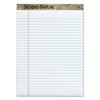 Second Nature Recycled Pads, Ruled, 8.5" x 11.75", White Paper, 50 Sheets/Pad, 12 Pads