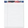 American Pride Writing Pad, Wide Ruled, 8.5" x 11.75", White Paper, 50 Sheets, 12 Pads