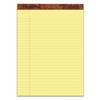 Perforated Pads, Legal Ruled, 8.5" x 11", Canary Yellow Paper, 50 Sheets/Pad, 3 Pads/Pack