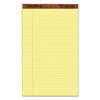 The Legal Pad Ruled Perf Pad, Legal/Wide, 8 1/2 x 14, Canary, 50 Sheets, Dozen