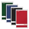 Steno Book w/Assorted Colored Covers, 6 x 9, White, 80 Sheets, 4 Pads/Pack