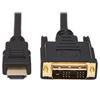 P566-006 6ft HDMI to DVI Gold Digital Video Cable HDMI-M / DVI-M, 6'