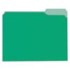 Deluxe Colored Top Tab File Folders, 1/3-Cut Tabs: Assorted, Letter Size, Green/Light Green, 100/Box