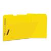 Deluxe Reinforced Top Tab Fastener Folders, 2 Fasteners, Letter Size, Yellow Exterior, 50/Box