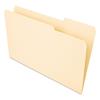 Interior File Folders, 1/3-Cut Tabs: Assorted, Legal Size, 9.5-pt Manila, 100/Box