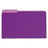 Interior File Folders, 1/3-Cut Tabs: Assorted, Legal Size, 11-pt Stock, Violet, 100/Box