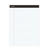Premium Ruled Writing Pads, Wide Ruled, 8.5" x 11", White Paper, Black Headband, 50 Sheets/Pad, 6 Pads/Pack