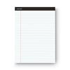Premium Writing Pads, Wide Ruled, 8.5" x 11", White Paper, Black Headband, 50 Sheets/Pad, 12 Pads/Pack