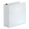 Deluxe Easy-to-Open D-Ring View Binder, 3 Rings, 4" Capacity, 11 x 8.5, White