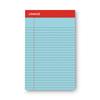 Colored Perforated Writing Pads, Narrow Ruled, 5" x 8", Blue Paper, 50 Sheets/Pad, 12 Pads
