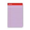 Colored Perforated Writing Pads, Narrow Ruled, 5" x 8", Orchid Paper, 50 Sheets/Pad, 12 Pads
