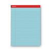 Colored Perforated Writing Pads, Wide Ruled, 8.5" x 11", Blue Paper, 50 Sheets/Pad, 12 Pads