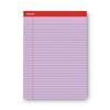 Colored Perforated Writing Pads, Wide Ruled, 8.5" x 11", Orchid Paper, 50 Sheets/Pad, 12 Pads