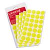 Self-Adhesive Removable Color-Coding Labels, 0.75" dia., Yellow, 28/Sheet, 36 Sheets/Pack