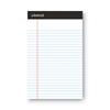 Premium Writing Pads with Heavy-Duty Back, Narrow Ruled, 5" x 8", White Paper, Black Headband, 50 Sheets/Pad, 6 Pads/Pack