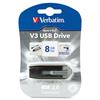 Store 'n' Go V3 USB 3.0 Flash Drive, 8 GB, Black/Gray