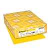 Colored Cardstock, 65 lb, 8.5" x 11", Solar Yellow, 250 Sheets/Pack
